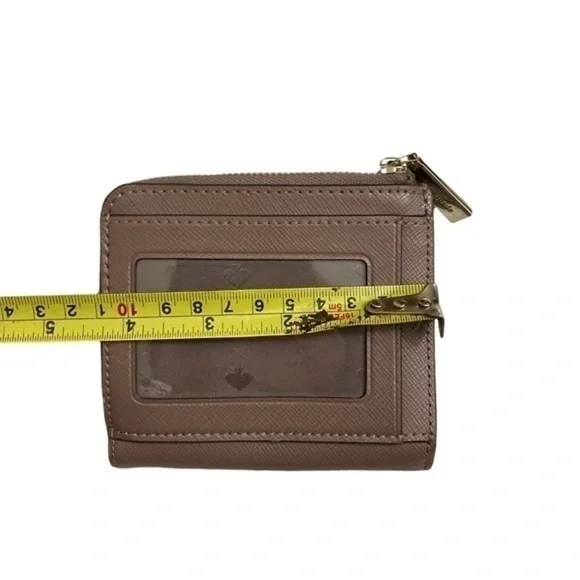 Kate spade taupe compact wallet